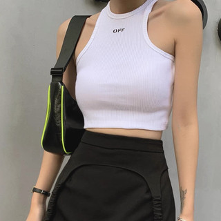 Áo ba lỗ croptop cổ tròn cá tính A367