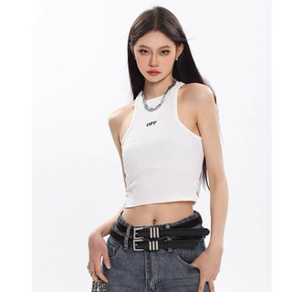 Áo ba lỗ croptop cổ tròn cá tính A367