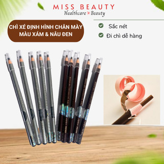 Chì xé kẻ chân mày 2 tem cao cấp màu Nâu đen, màu Xám