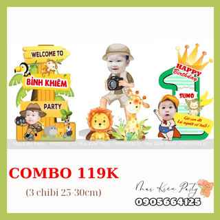 Combo 3 chibi trang trí sinh nhật cho bé