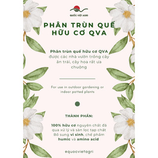 Phân trùn quế nguyên chất QVA - 100% hữu cơ - (500g-5kg)