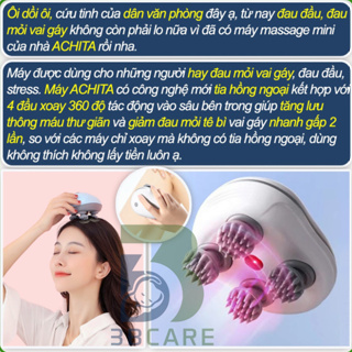 Máy massage đầu, nâng cấp hồng ngoại tăng lưu thông máu kích thích mọc tóc