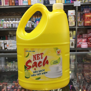 Nước rửa chén Net SẠCH hương chanh can 3,8kg