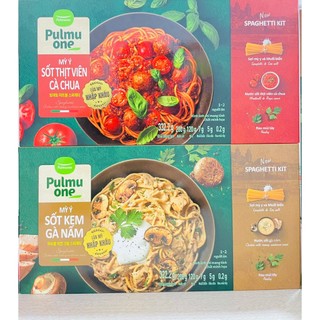Mỳ Ý sốt thịt viên cà chua, sốt kem nấm Pulmuone 332.2g dành cho 2 người ăn ( giao hàng toàn quốc )