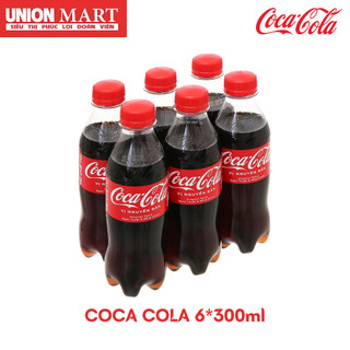 Lốc 6 chai nước ngọt có gas coca cola 300ml