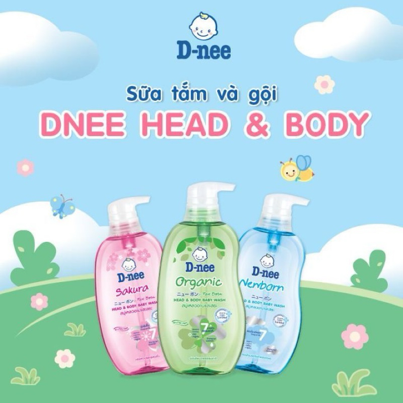 Sữa tắm Dnee em bé hàng Thái 380ml