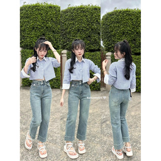 Quần jean ống đứng mã 8736
