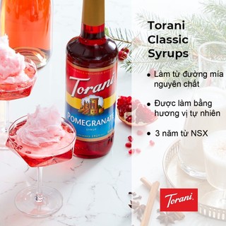 Siro Pha Chế Vị Lựu Torani Classic Pomegranate Syrup 750ml Mỹ