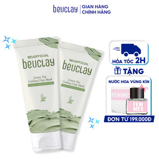 Combo 2 mặt nạ đất sét trà xanh BeUclay 70g