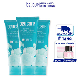 Combo 3 chai dung dịch vệ sinh phụ nữ hương bạc hà BeUcare 100ml