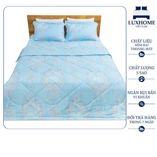 Bộ Chăn Ga 5 Món Tencel Luxhome Cao Cấp, Khả Năng Khô Nhanh, Không Co Rút, Chất Liệu Mềm Mát, Không Xù Lông