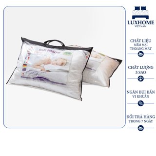 Ruột Gối Nằm Tơ Tằm Luxhome Cao Cấp, Chất Liệu Mềm Mát, Thấm Hút Mồ Hôi, Màu Sắc Đơn Giản Trang Nhã 40x60 - 50x70