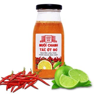 Muối ớt đỏ Làng Chài Xưa cao cấp, nguyên liệu tươi ớt chanh tắc, thơm ngon đặc biệt