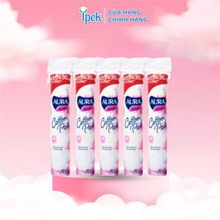 Combo 5 gói bông tẩy trang Aura Beauty 150 miếng
