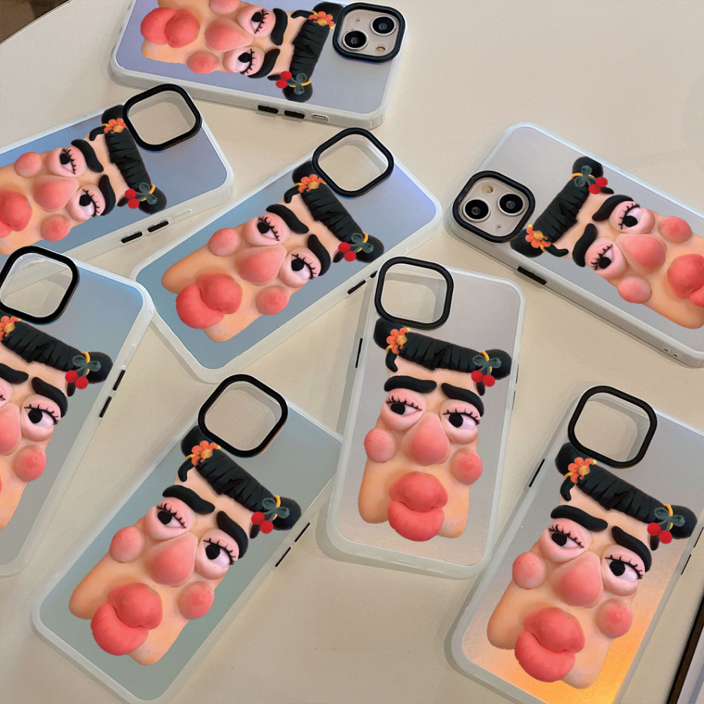 Ốp Điện Thoại TPU cặp đôi mặt ngộ nghĩnh Cho Iphone 14 13 12 11 Pro Promax 6 6S 7 8 Plus X XR XSMax q8092