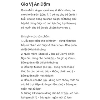 Combo Gia Vị Ăn Dặm Cho Bé [DATE NOTE DƯỚI MÔ TẢ]
