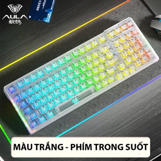Bàn phím cơ không dây Bàn Phím Bluetooth Aula F98 3 mode Hotswap Led RGB