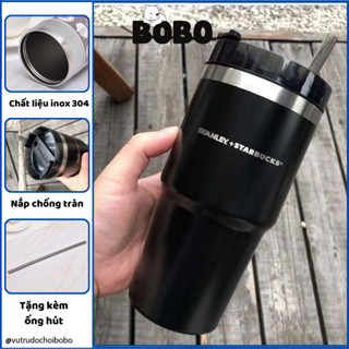 Ly giữ nhiệt inox 304 Standey Starbuck 600-900ml kèm ống hút nhựa an toàn với sức khỏe