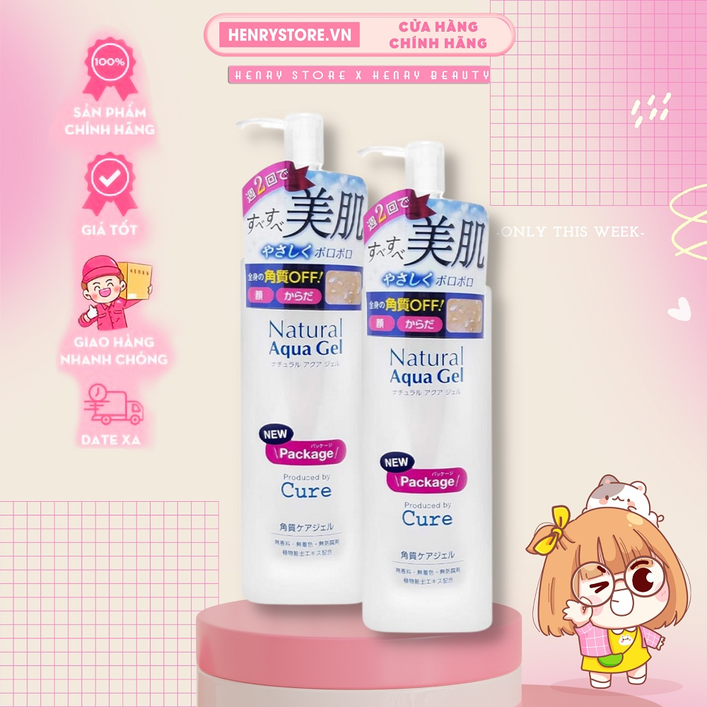 Tẩy da chết Cure Natural Aqua Gel Nhật Bản 250g (cosm)
