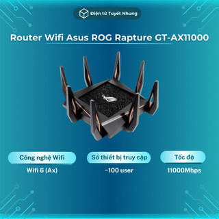 Router asus rog rapture gt-ax11000, chuyên game, có mesh, qua sử dụng - router wifi bh lỗi 1-1