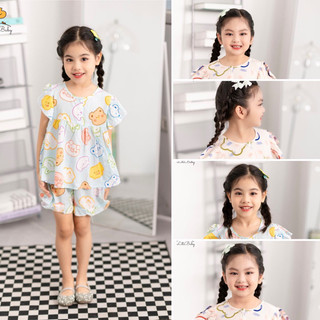 Bộ quần áo lanh tay cánh tiên cho bé gái11kg - 28kg