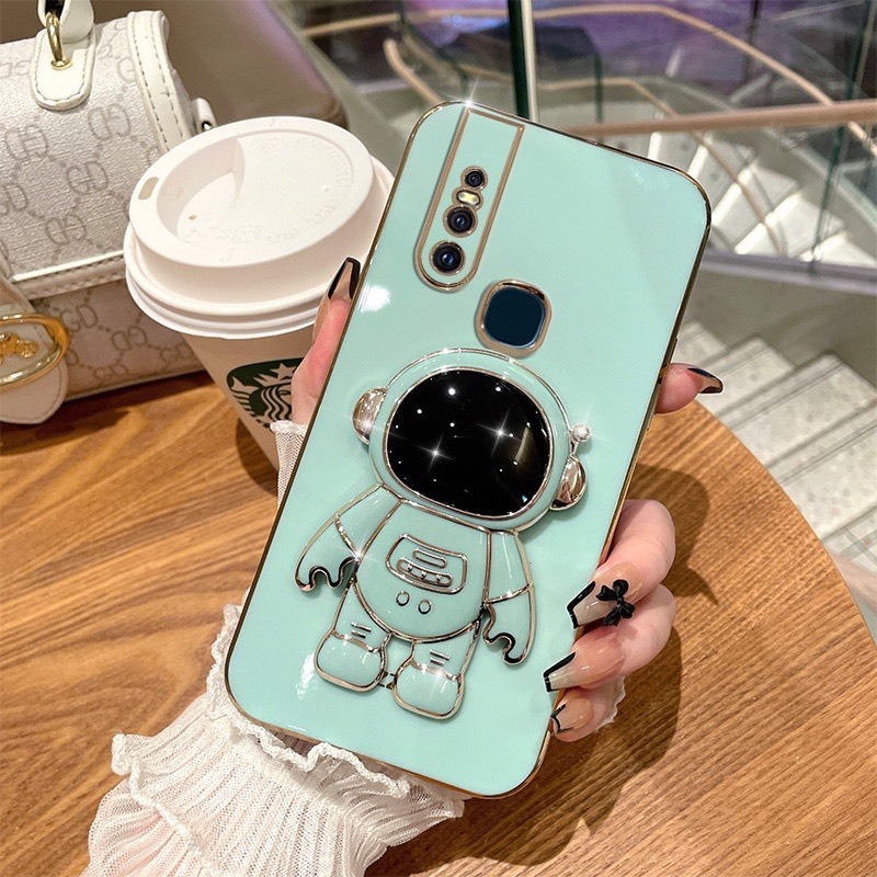 ốp lưng  Vivo V15 Vivo 1819  mềm dẻo chống sốc  hình Phi hành gia có giá đỡ  Vivo V15 Vivo 1819