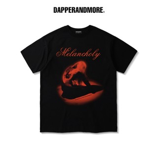Áo Thun Unisex DAPPERANDMORE Melancholy Form Rộng Oversize 100% Cotton 250GSM - Black