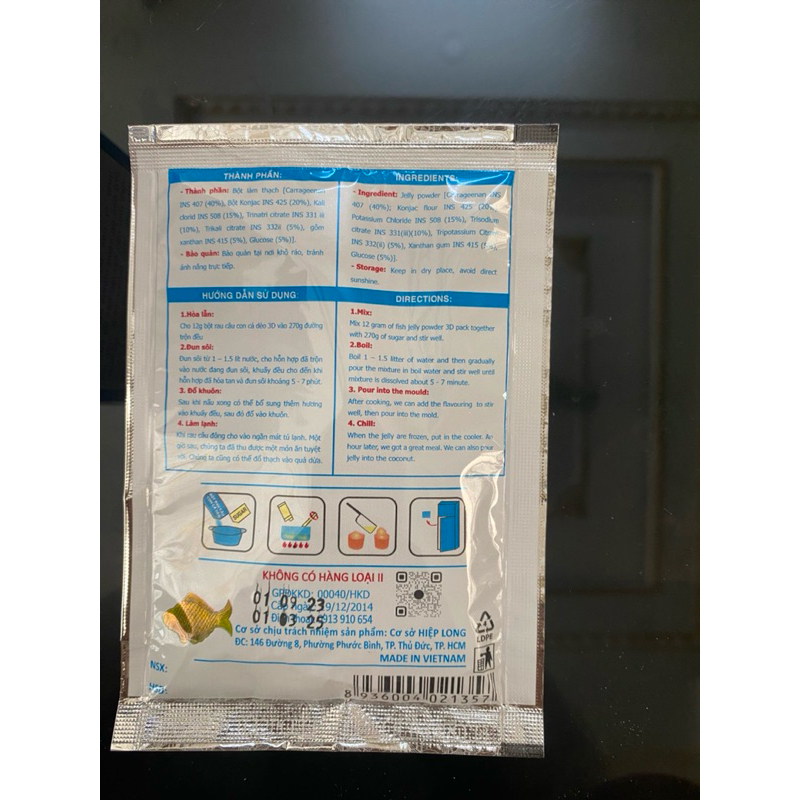 Thạch ra câu con cá đẻo gói 12g