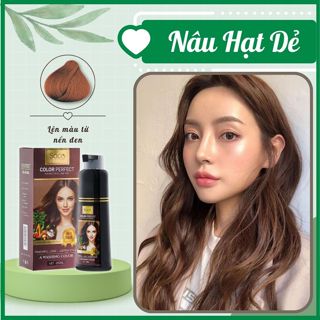 Dầu gội nhuộm tóc Nâu Hạt Dẻ SACO Chesnut Brown 06 từ thảo dược thiên nhiên không gây khô xơ tóc