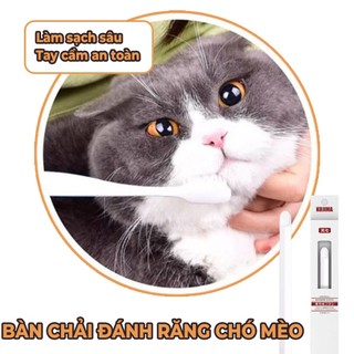 Bàn chải đánh răng chó mèo Kojima, bàn chải chăm sóc răng miệng cho thú cưng - Petgacy