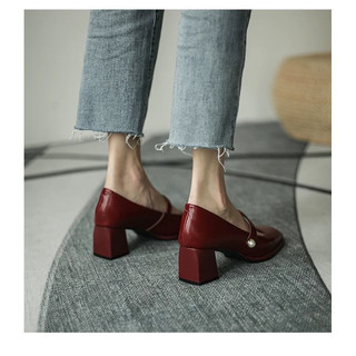 Giày Mary janes da gót cao 5cm (ảnh thật ở cuối)