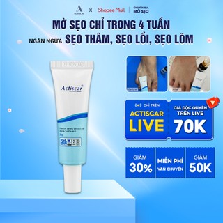 Kem Xoá Mờ Sẹo Actiscar 20g Hỗ Trợ Xóa Mờ Sẹo Lồi, Lõm, Bỏng Bô, Thủy Đậu