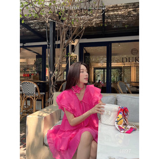 Đầm công chúa thiết kế  bigsize 55- 65kg cổ hoa
