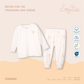 [CHAANG 6M-5Y] Bộ dài cúc vai cho bé gái và bé trai chất liệu mềm mát Treasure Chaang