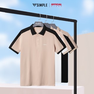  Áo thun polo nam TSIMPLE có cổ ngắn tay vải cotton cá sấu cao cấp form rộng big size A02006 