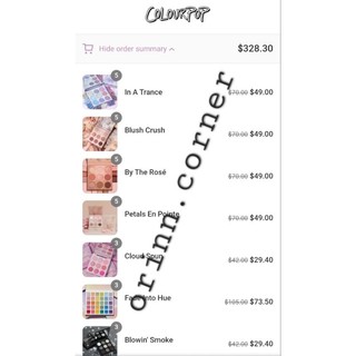 [bill hãng US] [ĐỌC MÔ TẢ SP]  Bảng phấn mắt Colourpop Shadow Palette các màu