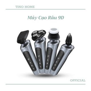 Máy Cạo Râu 9D Thiết Kế Đa Năng 3 Lưỡi Kép 4 Đầu Hàng Cao Cấp IP X7 Kháng Nước Hiện Đại TVQ Store
