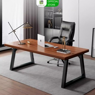 Bàn làm việc dài 1m6 khung thép sơn tĩnh điện mặt gỗ MDF phủ melamin thương hiệu UNLIMI - MG121