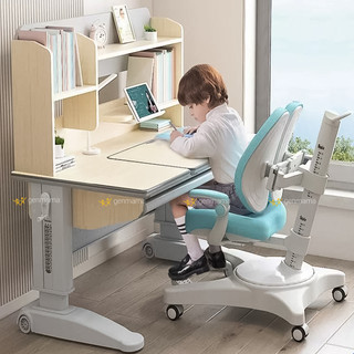 Bàn học chống gù cho bé Genmama GM-BH04,bàn học sinh chống cận đa năng nâng chỉnh độ cao có bánh xe di chuyển