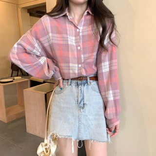 Sơmi caro form rộng
