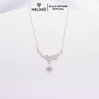 Dây chuyền bạc nữ HELINO dải hoa lá đính đá C40