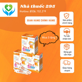Gói kẽm zin c bobby kid TW Hanopharco giúp cải thiện biếng ăn và tăng sức đề kháng cho trẻ hộp/20 gói combo mua 3 tặng 1