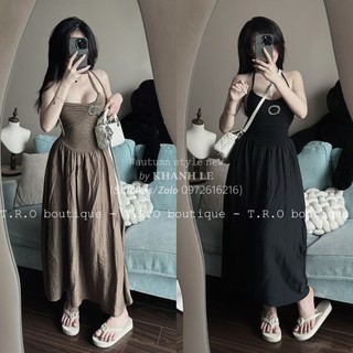 Váy 2 dây đũi nhăn pha chân tag ngực mới về xinh dã man lun hàng QCCC