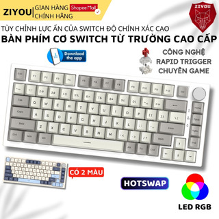 Bàn Phím Từ Ziyou Attack Shark K85 LED RGB Công Nghệ Rapid Trigger Cao Cấp 2024 - Magnetic Switch Có Hotswap