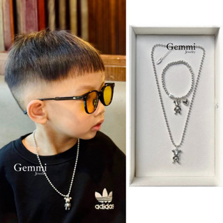  Vòng cổ Dây chuyền Gấu BearBrick dễ thương cho bé - Bạc Cao Cấp Gemmi Jewelry 