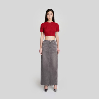 DEAR JOSÉ - Chân váy maxi Marriott vải washed denim xám
