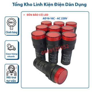 Đèn báo pha phi 16 ad16-16c led mầu đỏ
