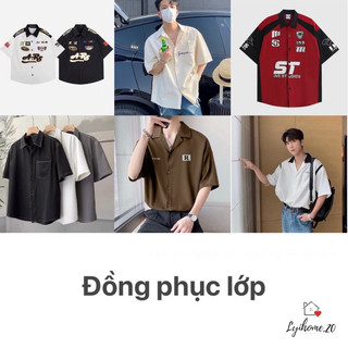 Áo sơ mi đồng phục lớp nam nữ, đồng phục nhóm form đẹp chuẩn chất dày dặn Lyihome.20