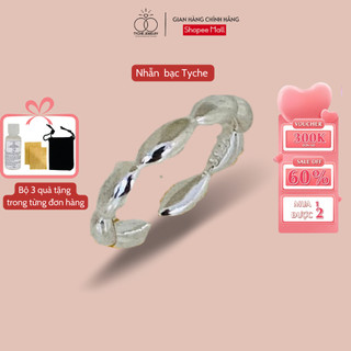 Nhẫn bạc Tyche Braid thiết kế đơn giản, phong cách Ritro Hàn Quốc sản xuất thủ công dành cho cả nam và nữ TYCHE JEWELRY
