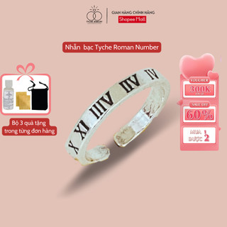 Nhẫn bạc Tyche Roman Number thiết kế đơn giản, Hàn Quốc sản xuất thủ công dành cho cả nam và nữ TYCHE JEWELRY